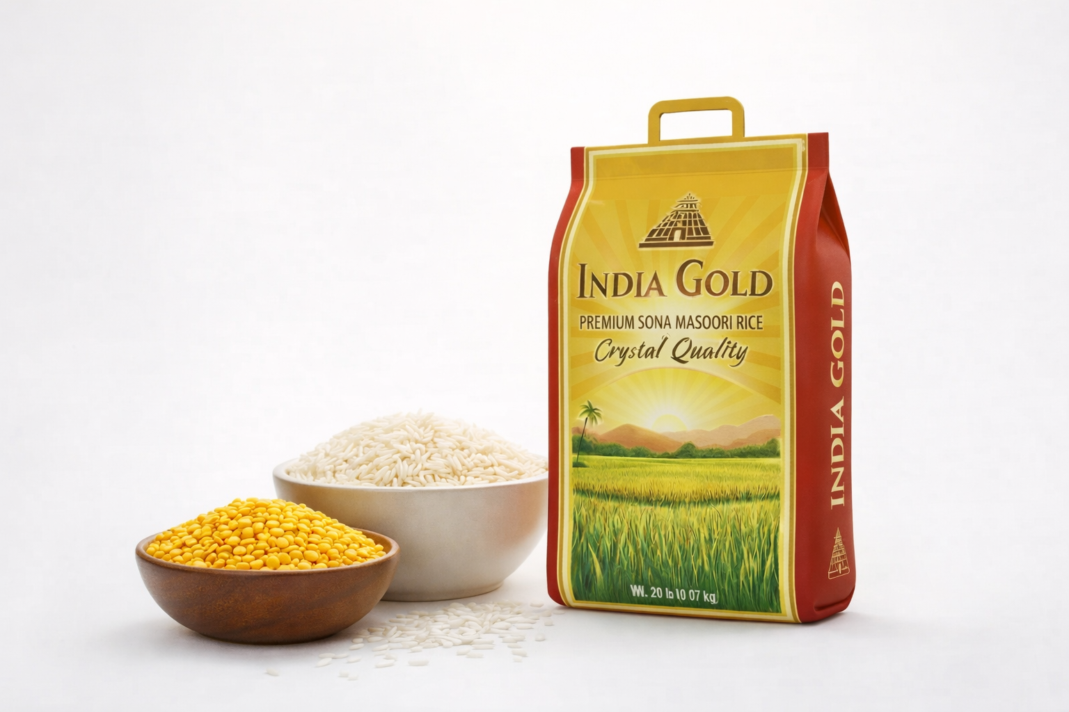 india gold rice with lentils and rice